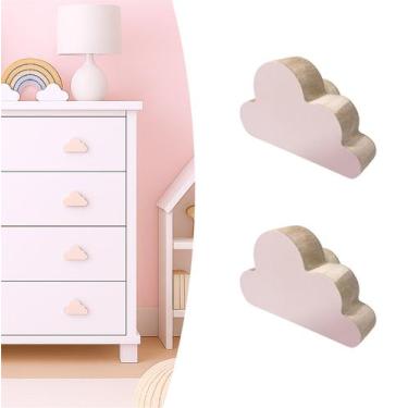 Imagem de 2 Puxadores Nuvem Céu Infantil Gaveta Móveis Cômoda Armário - Souvenir