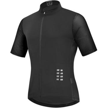 Imagem de Camisa De Ciclismo Masculina Camisa De Ciclismo Mtb De Estrada De Verão Manga Curta Tops De Ciclismo Respirável Reflexivo De Alta Visibilidade Roupas De Ciclismo Leve Ao Ar Livre, Orange, Aldult~3XL
