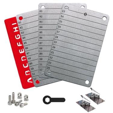 Imagem de 03 Carteiras (cold wallet) para Criptomoedas, Aço Inox, capacidade de 24 palavras por placa, gravado a laser nas duas faces