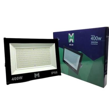 Imagem de Refletor LED 400W Bivolt IP66 6500K Branco Frio – Alta Potência para Iluminação Externa, Áreas Industriais e Esportivas