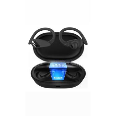 Imagem de Fone de Ouvido Bluetooth Esportivo, 15h de Bateria, Resistente a Suor, Case com LED Indicador