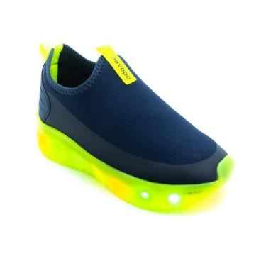 Imagem de Tênis Infantil Menino Novopé 8183 - Azul e Amarelo-Masculino