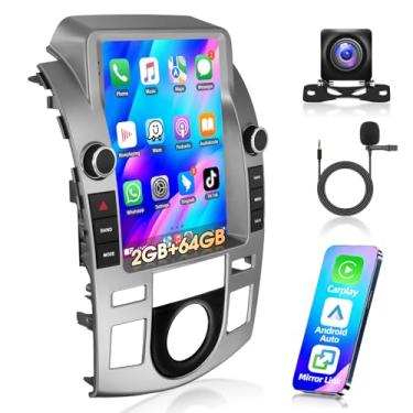 Imagem de Motorsi Rádio estéreo veicular CarPlay sem fio 2+64G para Kia Forte Coupe 2008-2014 tela sensível ao toque de áudio Bluetooth com câmera de backup Android Auto GPS Navigation Mirror Link WiFi RDS AHD