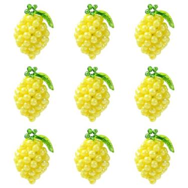 Imagem de UR URLIFEHALL 10 pingentes de acrílico amarelo limão fofo 3D pingentes de frutas doces para pulseira faça você mesmo, colar, brinco, chaveiros, joias