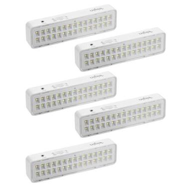 Imagem de 5 Luminária Emergência 30 Leds Recarregável Portátil 6500k - ELGIN