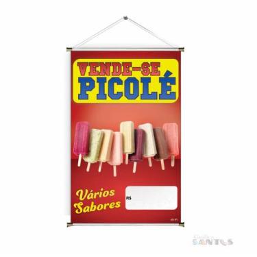 Imagem de Banner pronto Picolé BA 421 medida 45x70 cm arte Pronta