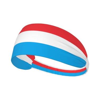 Imagem de Bandanas de corrida com bandeira do Luxemburgo para homens e mulheres, faixas esportivas para basquete, tênis, ioga, treino, faixa de cabelo elástica antiderrapante