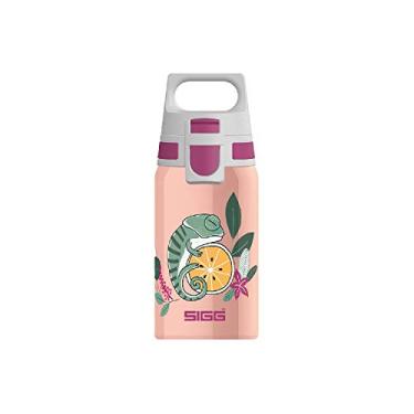 Imagem de SIGG - Protetor de garrafa de água infantil One - Flora - Tampa à prova de vazamento - Garrafa de bebida infantil com uma mão - Garrafa infantil de aço inoxidável - 500 ml