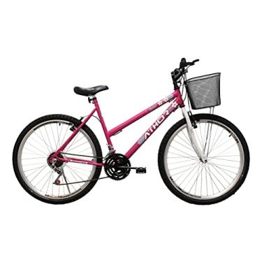 Imagem de Bicicleta Aro 26 Mtb 18/M Model Feminina com Cestão Rosa