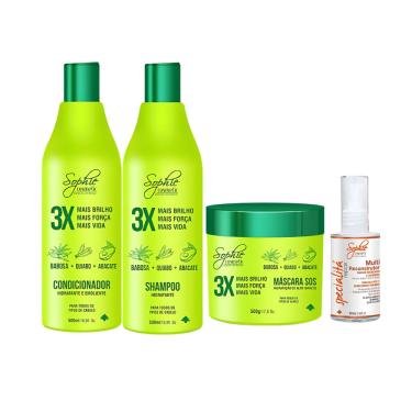 Imagem de Kit Quiabo Shampoo +Cond + Masc 500ml + Silicone Specialita 60ml