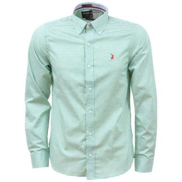 Imagem de Camisa Xadrez Masculina Manga Longa Verde Austin Western 38368