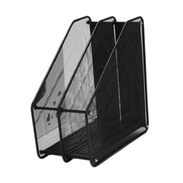 Imagem de Esquirla Suporte de arquivo de revista de mesa, suporte para documentos, de armazenamento vertical resistente para mesa, organizador de arquivos para, 2 Compartimentos