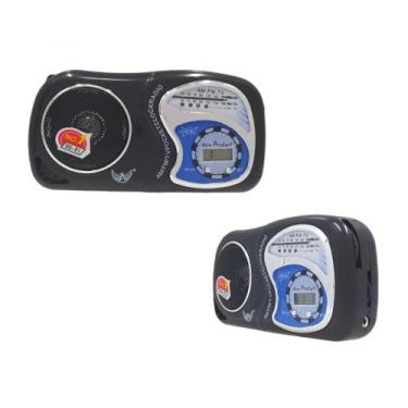 Imagem de Rádio Portátil Retro Fm/am Com Relógio Digital A-2019 - Outros, Preto