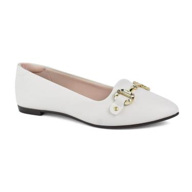 Imagem de Sapatilha Moleca Feminina Branco Off Casual Detalhe Dourado