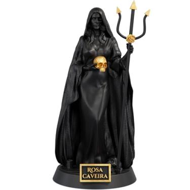 Imagem de Estátua Pombagira Rosa Caveira Imagem Umbanda Candomblé (Cor Aurum Noctis)