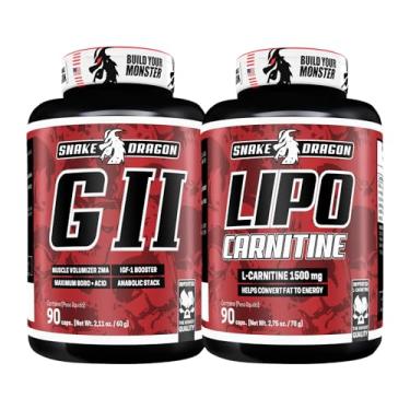 Imagem de Kit L-Carnitina 1500mg Por Dose Ultra Concentrado Puro 90 Cápsulas L-Tartarato Suplemento Carnitine + 1x GII Vitaminas e Minerais 90 Cápsulas Masculino Feminino Fonte de Calcio Zinco Niacina Magnesio