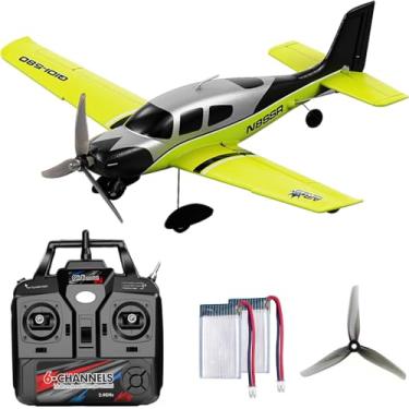 Imagem de QIDI 580 5-Channel Off-Road Aircraft 3D RC Plane One-Key Hanging Stunt Fixed Wing with Wind Resistant Flight Control for Beginner and Experienced Ready to Fly(Green)