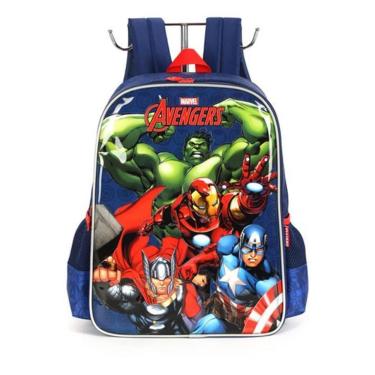 Imagem de Mochila Vingadores Hulk Thor Capitão América Homem De Ferro