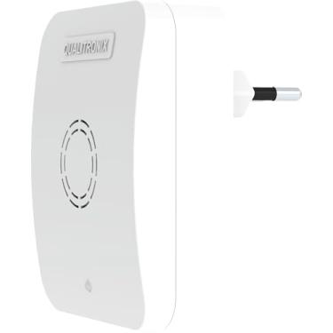 Imagem de Campainha Sem Fio Qualitronix 150m Branco – Receptor de Tomada e Emissor a Pilha para Residências e Escritórios