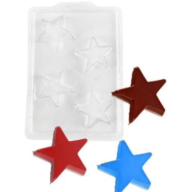 Imagem de 10 Formas Simples Estrelas Molde Espaço P/chocolate Stars - San Felipo