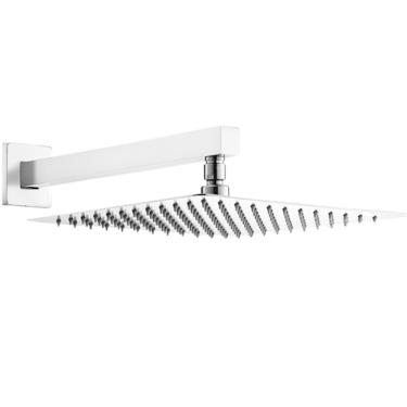 Imagem de Ducha Chuveiro Quadrado 20x20 Metal Inox + Braço 40 cm FC-09