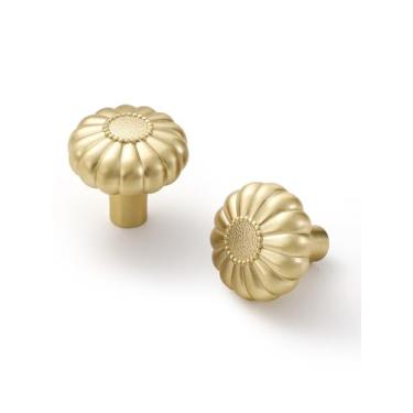 Imagem de JIASENBAO Puxadores de armário dourados escovados, pacote com 20, puxadores de gaveta de latão, armários de cozinha, banheiro, cômoda, armários, puxadores de liga de zinco