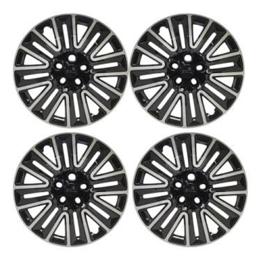 Imagem de Kit 4 Calota Esportiva Aro 16 Compatível c/Roda Cubo Alto - Preto/Prata