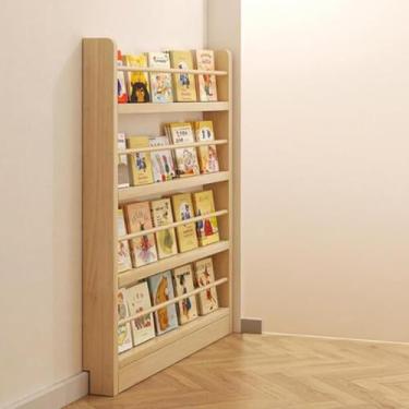 Imagem de Estantes De Chão Expositores Estante Estreita Atrás Da Porta Organizador De Estante De Madeira Maciça Fina De 10 Cm Estante De Armazenamento Rack De Par, Normal, 80 * 10 * 119cm31.5 * 3.9 * 46.8in