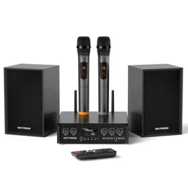 Imagem de Amplificador Bluetooth VICTRESS com alto-falantes HiFi e 2 microfones 