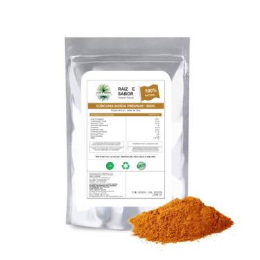 Imagem de Cúrcuma em pó 500g, Raiz e Sabor Tempero Natural, Especiarias e Condim