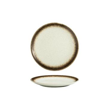 Imagem de Prato redondo de cerâmica de 30 cm para bife doméstico japonês minimalista - 8 pratos rasos [gergelim]