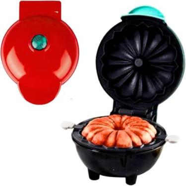 Imagem de Máquina de assar Bolos Doces Waffle Rosquinhas Donuts Assadeira Mini Cake Maker Premium (220, Volts)