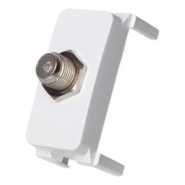 Imagem de Linha B3 Tomada Tv Coaxial 75 Ohms Branco - MARGIRIUS, Branco