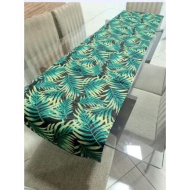 Imagem de Caminho de mesa estampado jacquard folhagem - MELHOME&DECOR