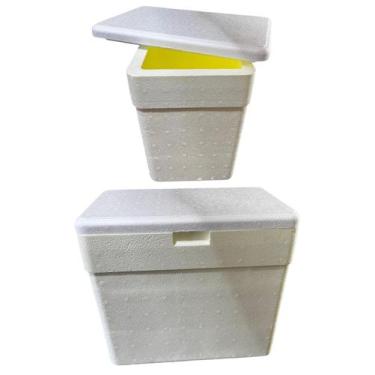 Imagem de Caixa De Isopor 18 Litros Térmica Para Bebidas Alimentos - Isoterm