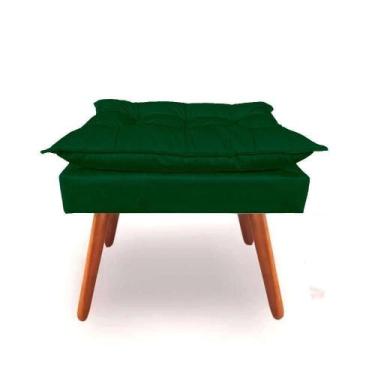 Imagem de Puf Puff Banquinho Almofada Opala Suede Verde Musgo - Decore.Com