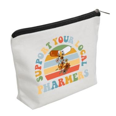 Imagem de WZJHCL Bolsa de maquiagem farmacológica, kit de cosméticos para técnicos de farmácia, bolsa de armazenamento de farmacêutico, bolsa de agradecimento RX para presente, Pharmers, Tendência