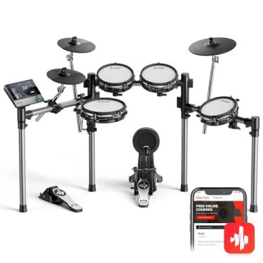 Imagem de Donner Bateria Eletrônica Beat, Kit De Bateria Elétrica Com Pads De Malha Silenciosa, Pratos De 12" Com Afogador, 100 Kits E Mais De 1100 Sons, Baquetas, Usb Midi, Aplicativo Donner Play (5 Pads, 3