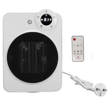 Imagem de Aquecedor Eletrico Display Digital Ajuste de Temperatura Angulo 70 Graus Portatil Controle Potente Ar Quente Quarto Sala