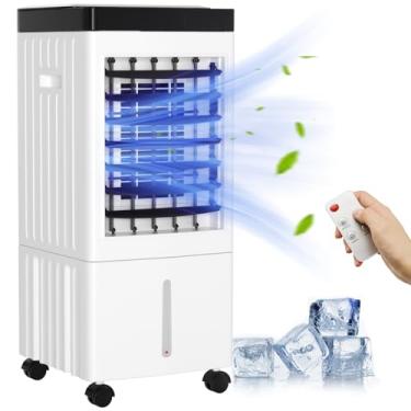 Imagem de Frezon Ar-condicionado evaporativo portátil 10L 3 em 1 refrigerador evaporativo com ventilador de controle remoto e umidificador adequado para sofá, cama, espaço de trabalho, recanto de café da manhã