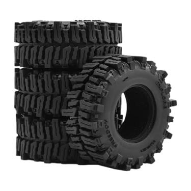 Imagem de Milageto 4 peças de pneus de esteira rolante de 1,3 polegadas 1/18 RC, acessórios de pneus de carro, de roda para brinquedos de controle remoto SCX24