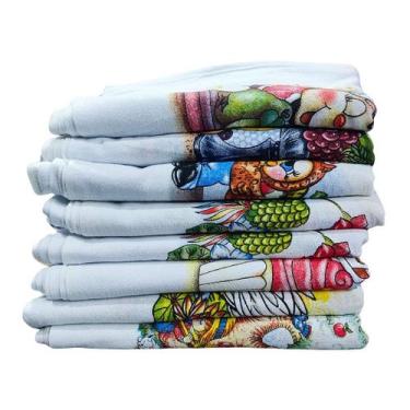 Imagem de Pano de Prato Estampado Pé de Galinha com Bainha 38x66cm Nacional - Ob