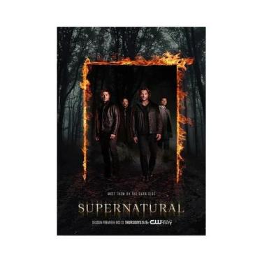 Imagem de Pôster De Filme De Série De TV Sobrenatural, Arte De Parede Em Tela, D