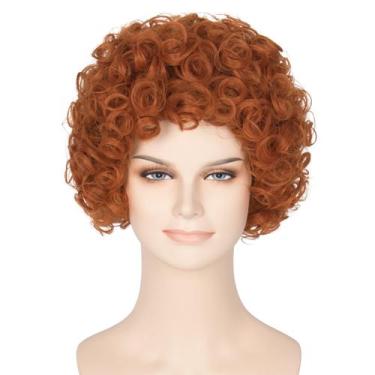 Imagem de Peruca M MISS U HAIR, curta, encaracolada, vermelha, laranja para mulh