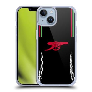 Imagem de Head Case Designs Capa de gel macio oficialmente licenciada Arsenal FC Away 2024/25 compatível com Apple iPhone 14