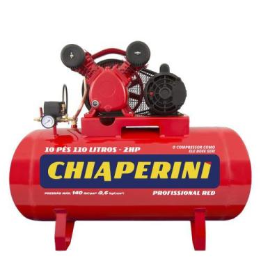 Imagem de Compressor De Ar 10 Pcm 110 Litros Red Monofásico Bivolt Chiaperini - 