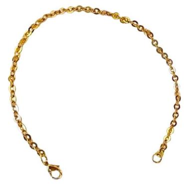 Imagem de Pulseira Masculina Elos Redondos Lisos Folheado Em Ouro 18k