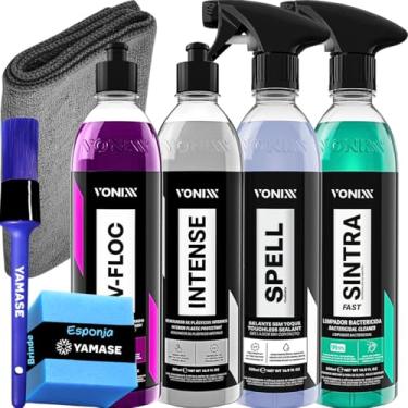 Imagem de Kit Vonixx Shampoo Neutro V-Floc 500ml - Selante Sem Toque Spell - Apc Multiação Sintra Fast - Restaurador de Plasticos Internos Intense 500ml