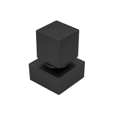 Imagem de Acabamento De Registro Quadrado Padrão Deca 16 Estrias Preto Black Fosco Luxo