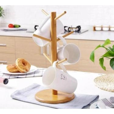 Imagem de Suporte para xícaras em bambu ecokitchen mimo style, BAMBU